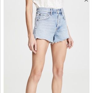 Agolde Parker Vintage Cutoff Shorts in Riptide